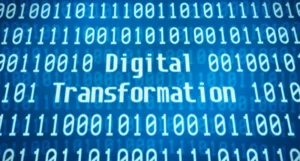 Cyfrowa transformacja przenosi dane na kod binarny