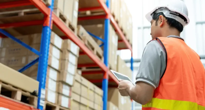 Pracownik zarządzający stanami magazynowymi